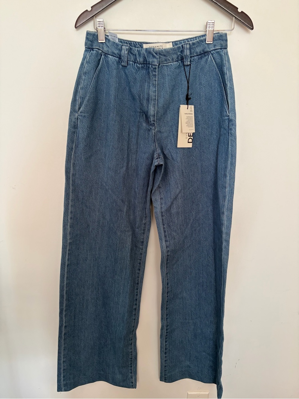 NWT Dynamite Wide Leg Trouser Jeans in Prospect Blue- Size 4/ 27 - Picture 5 of 13